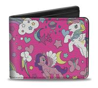 Bi-Fold Wallet My Little Pony Five Ponies and Cutie Marks Collage Pink/Multi Col