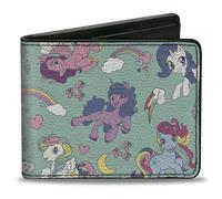 Bi-Fold Wallet My Little Pony Generations Six Pony and Cutie Marks Collage Blue
