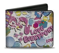 Bi-Fold Wallet My Little Pony LOVE EVERYPONY Ponies and Icons Collage White/Mult
