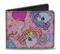 Bi-Fold Wallet MY LITTLE PONY Three Pony Confetti Party and Title Logo Pink/Mult