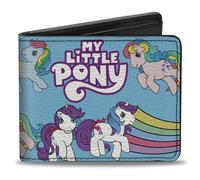 Bi-Fold Wallet MY LITTLE PONY Three Pony Rainbow Poses and Title Logo Blue/Multi