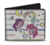 Bi-Fold Wallet MY LITTLE PONY Three Pony Stripe and Logo White/Multi Color