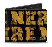 Bi-Fold Wallet NERF Target Text Black/Orange