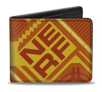 Bi-Fold Wallet NERF Text and Target Icon Orange/Red/Yellow