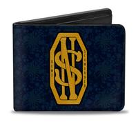 Bi-Fold Wallet NEWT SCAMANDER NS Monogram + FBAWTFT Logo Blues/Gold
