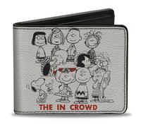 Bi-Fold Wallet Peanuts Gang 75th Anniversary THE IN CROWD Group Pose White/Black