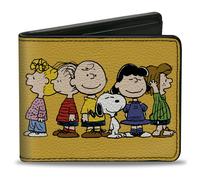 Bi-Fold Wallet Peanuts Gang Close-Up Group Pose Golden Yellow