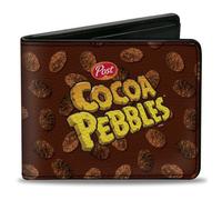 Bi-Fold Wallet POST COCOA PEBBLES Centered Logo and Cereal Pebbles Scattered Bro
