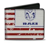 Bi-Fold Wallet RAM Logo Americana Flag Weathered White/Red/Blue