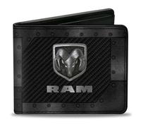 Bi-Fold Wallet RAM Logo Armor Black/Grays/Silvers