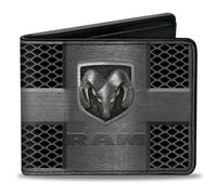 Bi-Fold Wallet RAM Logo Grill Silvers/Black