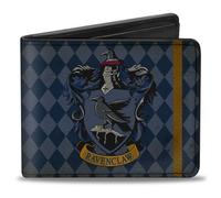 Bi-Fold Wallet RAVENCLAW Crest/Diamonds Weathered Blues/Gold