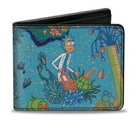 Bi-Fold Wallet Rick and Morty Botanical Garden Collage Blue