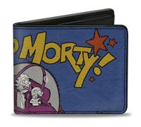 Bi-Fold Wallet RICK AND MORTY Don't Think About It Spaceship Pose Blue