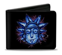 Bi-Fold Wallet Rick and Morty Electric Faces Black/Blues