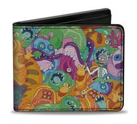 Bi-Fold Wallet Rick and Morty Rick with Monsters Collage Multi Color