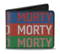 Bi-Fold Wallet RICK AND MORTY Text Stripe Multi Color