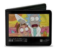 Bi-Fold Wallet Rick and Morty TO LIVE IS TO RISK IT ALL Pose Multi Color