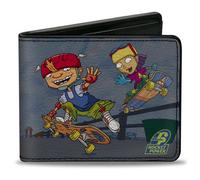 Bi-Fold Wallet ROCKET POWER 4-Character Group Action Pose Grays