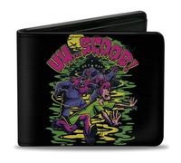 Bi-Fold Wallet Scooby-Doo Monsters Chasing Shaggy UH SCOOB Pose Green/Yellow/Pi