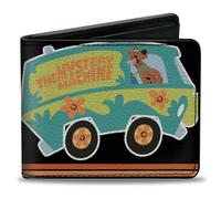 Bi-Fold Wallet Scooby Doo Mystery Machine Pose PEDDLE TO THE MEDDLE Black/White
