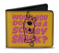 Bi-Fold Wallet Scooby Doo WOULD YOU DO IT FOR A SCOOBY SNACK? Pose Yellow/Pink/B