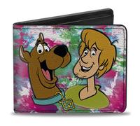 Bi-Fold Wallet Scooby & Shaggy Smiling + Mystery Machine Splatter White/Pinks/Gr