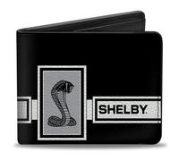 Bi-Fold Wallet SHELBY GT 500/Cobra Box Stripe Black/White/Gray