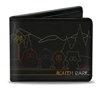 Bi-Fold Wallet SOUTH PARK Boys at Bus Line Silhouette Black/Multi Color