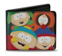 Bi-Fold Wallet South Park Boys Group Pose Stripe Greens