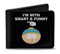 Bi-Fold Wallet South Park Cartman and Heidi I'M WITH Quotes Black/White