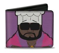 Bi-Fold Wallet South Park CHEF Pose and Text Purple
