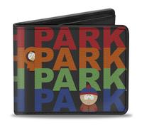 Bi-Fold Wallet SOUTH PARK Text Stripe and Characters Black/Multi Color