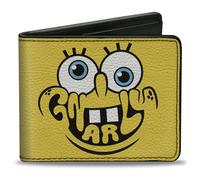 Bi-Fold Wallet SpongeBob SquarePants GNARLY Face and Japanese Text Yellow/Black