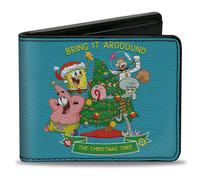 Bi-Fold Wallet SpongeBob SquarePants THE CHRISTMAS TREE Group Pose Blue