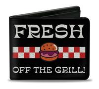 Bi-Fold Wallet SpongeBob SquarePants The Krusty Krab FRESH OFF THE GRILL Black/W