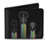 Bi-Fold Wallet Star Trek PEACE AND LONG LIFE Starfleet Ships Black/White/Multi C