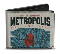 Bi-Fold Wallet Superman METROPOLIS DAILY PLANET Sky View White/Blue/Red