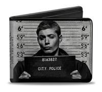 Bi-Fold Wallet Supernatural Dean + Sam Mug Shots Grays/Black/White