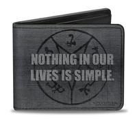 Bi-Fold Wallet Supernatural NOTHING IN OUR LIVES IS SIMPLE/Devil's Trap Symbol +