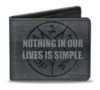 Bi-Fold Wallet Supernatural NOTHING IN OUR LIVES IS SIMPLE/Devil's Trap Symbol +