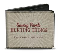 Bi-Fold Wallet SUPERNATURAL SAVING PEOPLE HUNTING THINGS 4-Character Poses Red/B
