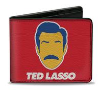 Bi-Fold Wallet Ted Lasso Icon and Text Red/White/Blue/Yellow