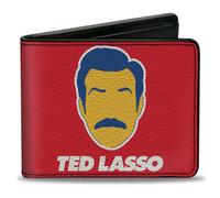 Bi-Fold Wallet Ted Lasso Icon and Text Red/White/Blue/Yellow