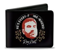 Bi-Fold Wallet Ted Lasso ROY KENT Quote and Face Black/Multi Color
