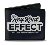 Bi-Fold Wallet Ted Lasso THE ROY KENT EFFECT Quote + Title Logo Black/White