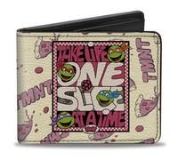 Bi-Fold Wallet Teenage Mutant Ninja Turtles TAKE LIFE ONE SLICE AT A TIME Pizza