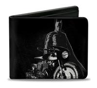 Bi-Fold Wallet The Batman and Batcycle Pose Black/White