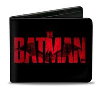 Bi-Fold Wallet THE BATMAN Movie Bat Title Weathered Black/Red
