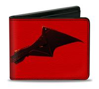 Bi-Fold Wallet The Batman Movie Bat Wings Weathered Red/Black